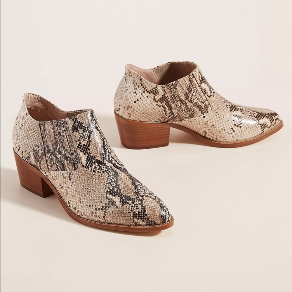 Anthropologie Marion Python Ankle Bootie | 9.5 - image 1